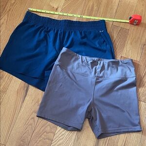 Jockey 2pr Athletic Shorts sz xl navy and blush purple